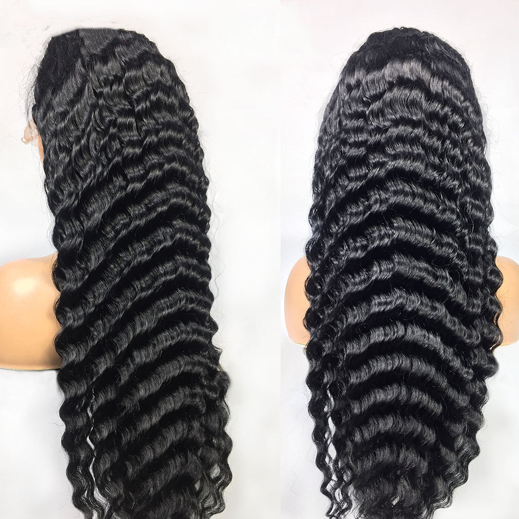 Human Hair 28 30 Deep Wave Lace Frontal Wigs 13 4 Front Wigs Human Hair 28 30 Deep Wave Lace Frontal Wigs 13 4 Front Wigs